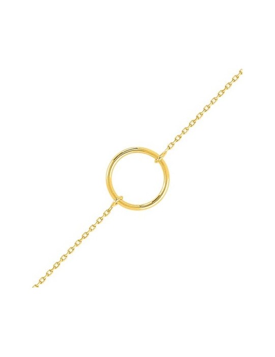 Bracelet or jaune cercle 9K