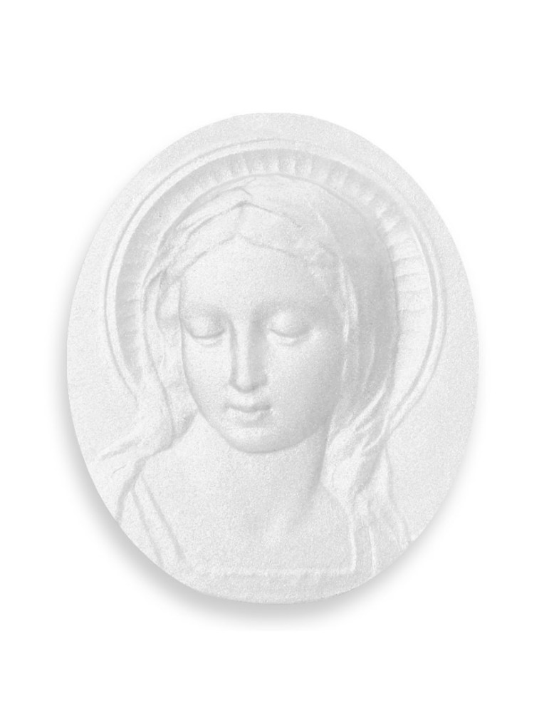 Médaille Becker Vierge Amabilis ovale en Platine 950/1000