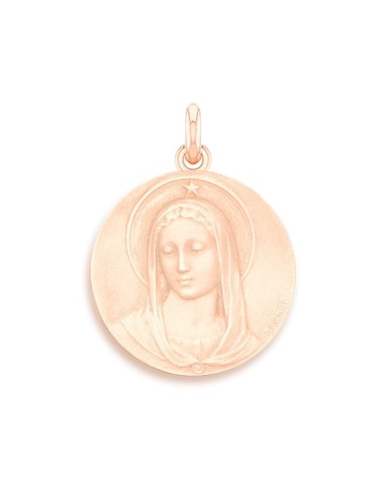 Médaille Becker Vierge Maris Stella Or Rose 18 carats 750/1000 Médaille Becker Vierge Maris Stella Or Rose 18 carats 750/1000