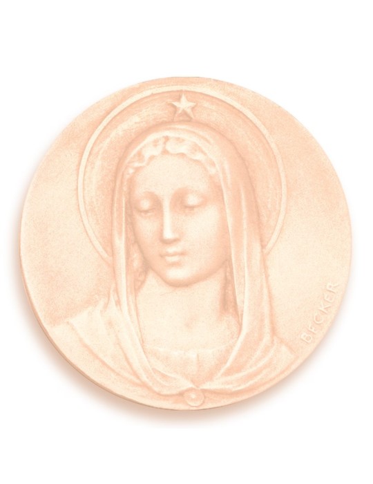 Médaille Becker Vierge Maris Stella Or Rose 18 carats 750/1000