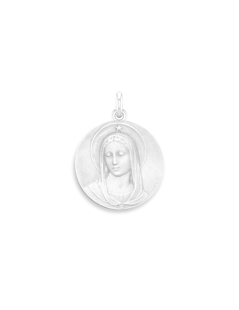 Médaille Becker Vierge Maris Stella en Platine 950/1000 Médaille Becker Vierge Maris Stella en Platine 950/1000