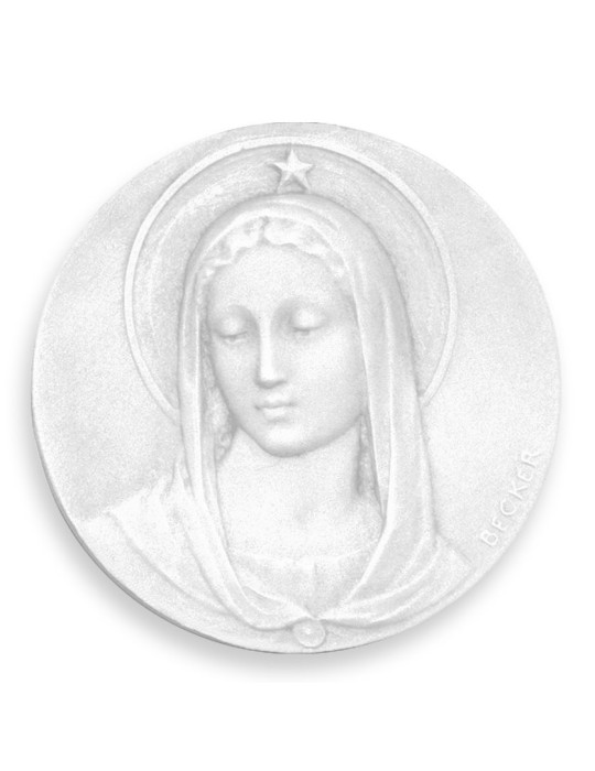 Médaille Becker Vierge Maris Stella en Platine 950/1000