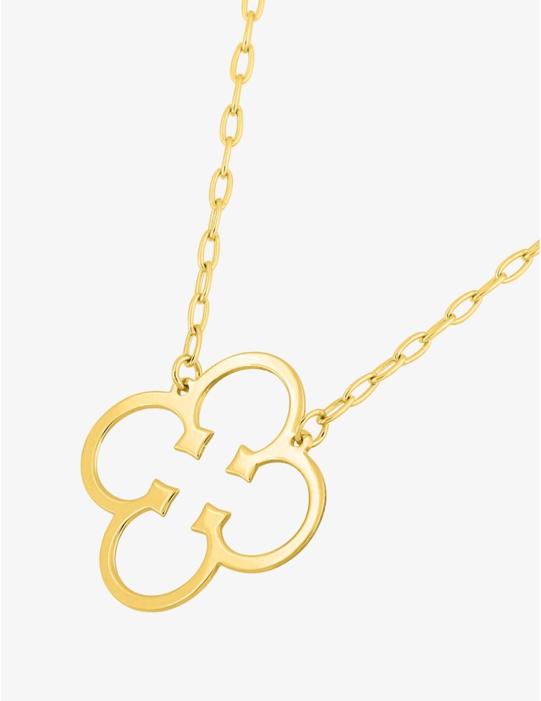 Collier or jaune triangle 18K