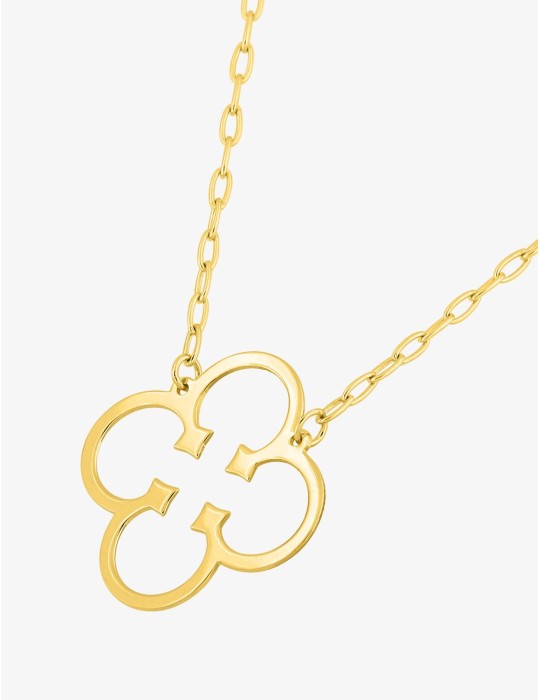 Collier or jaune triangle 18K