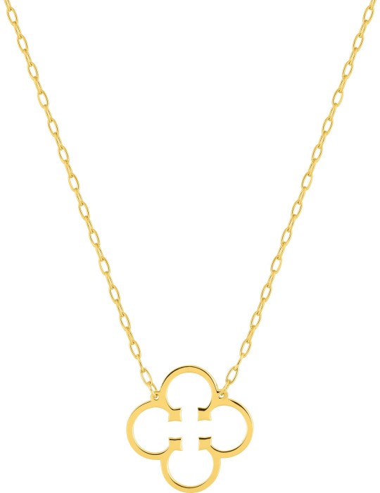 Collier or jaune triangle 18K