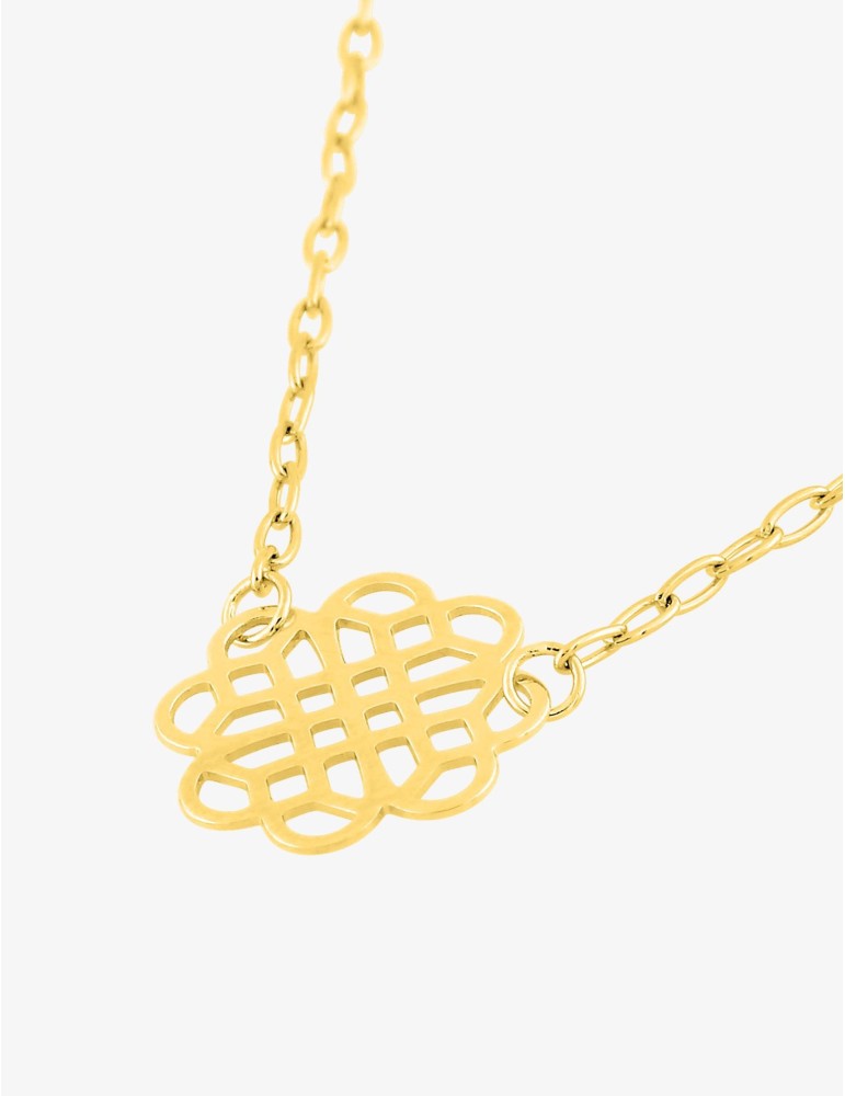 Collier or jaune fleur 18K