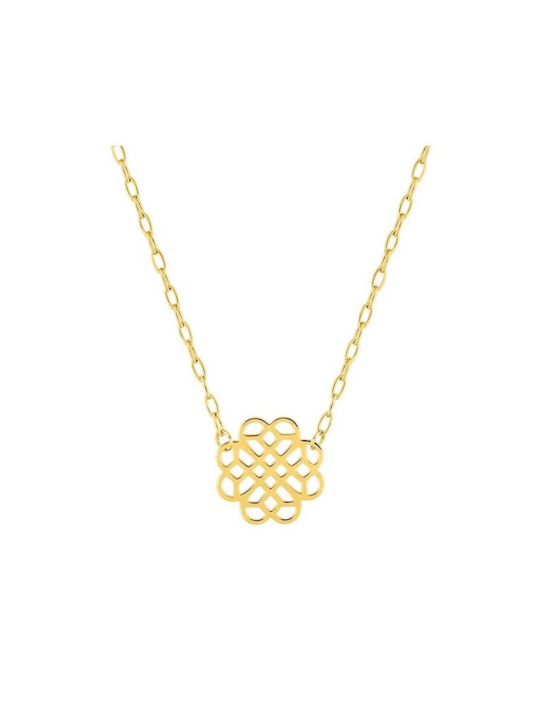 Collier or jaune fleur 18K