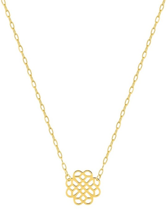 Collier or jaune fleur 18K