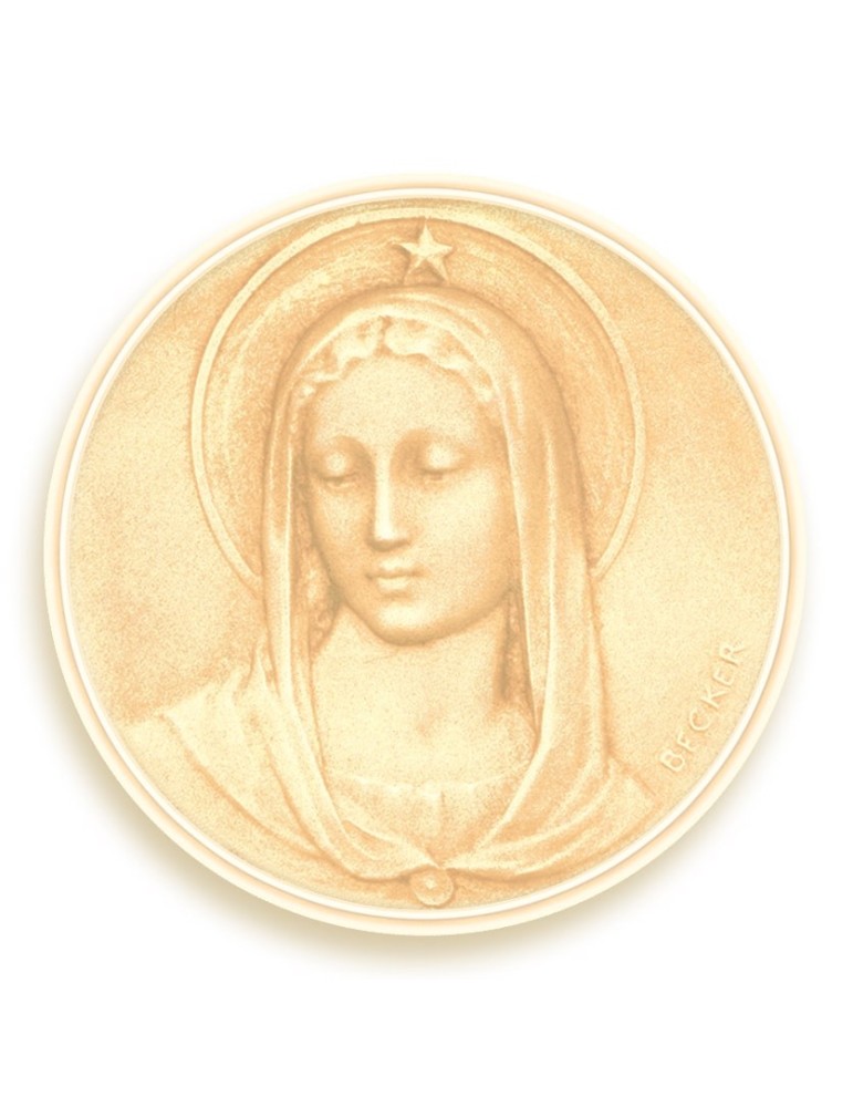 Médaille Becker Vierge Maris Stella Or Jaune 18 carats 750/1000