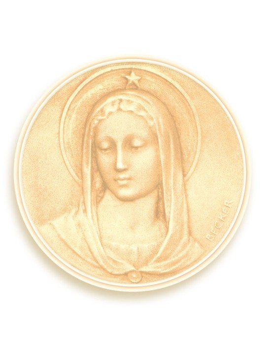 Médaille Becker Vierge Maris Stella Or Jaune 18 carats 750/1000