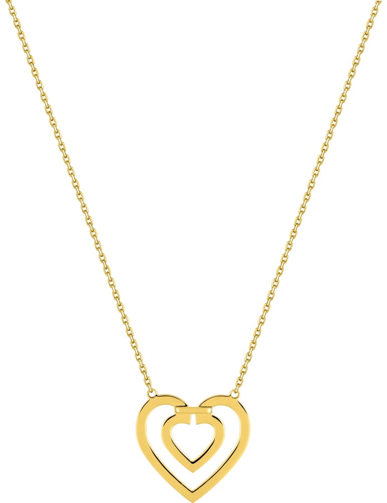 Collier or jaune coeur 18K