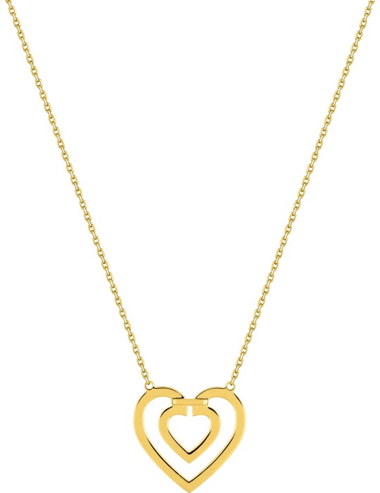 Collier or jaune coeur 18K