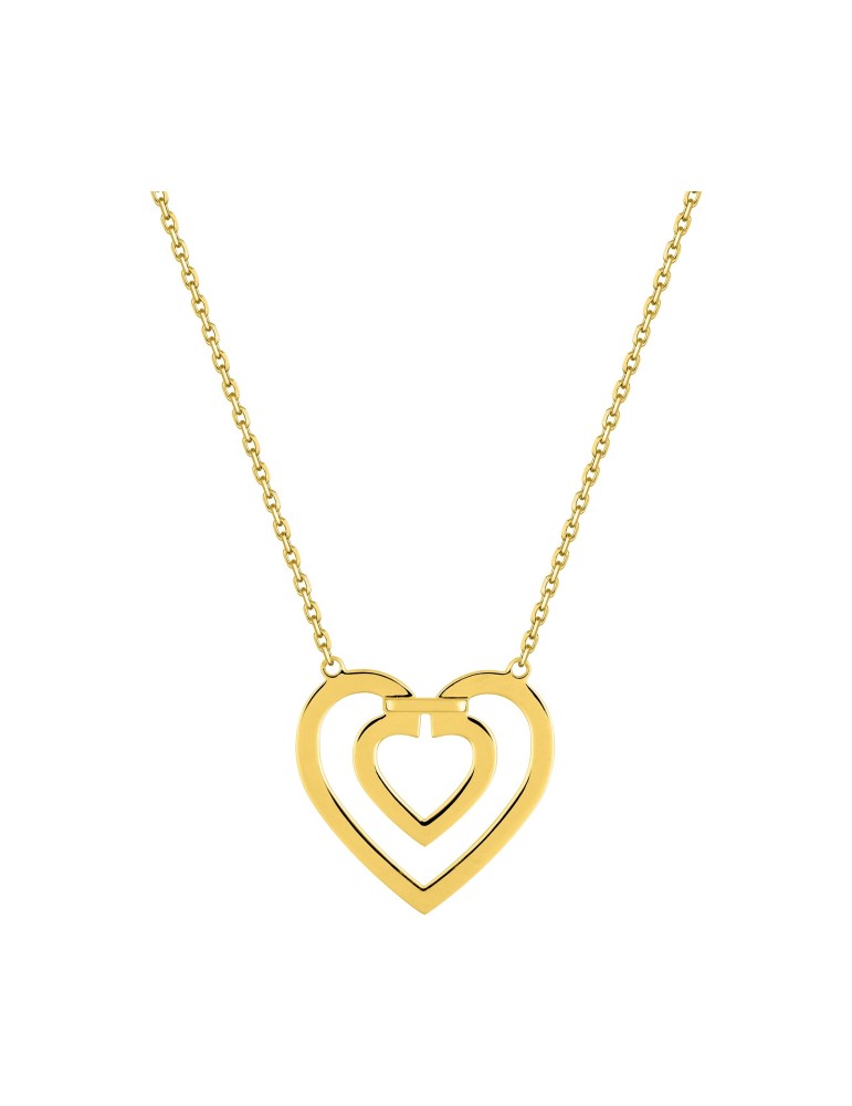 Collier or jaune coeur 18K