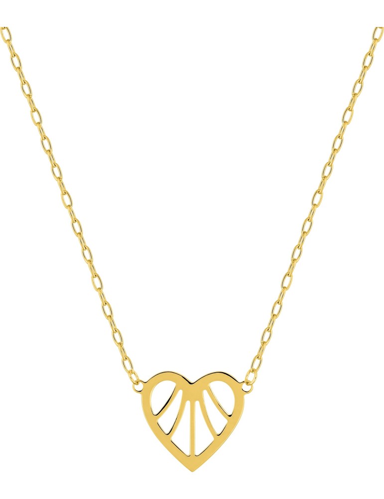 Collier or jaune coeur 18K