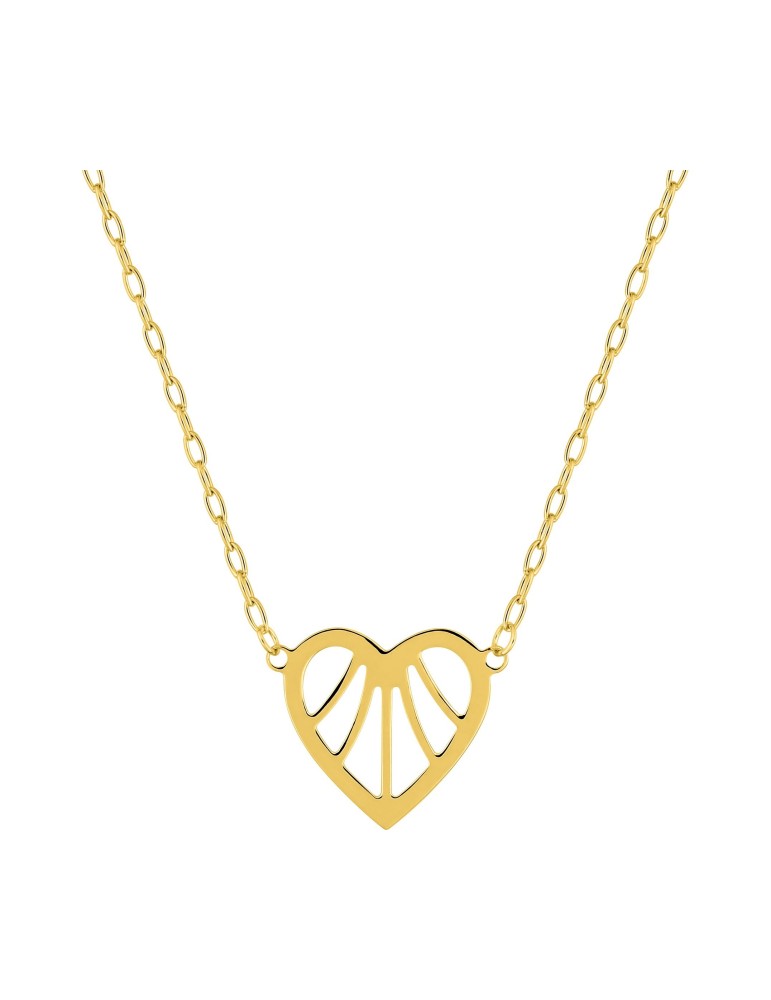 Collier or jaune coeur 18K