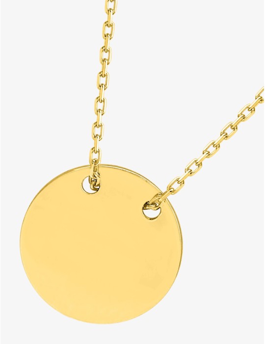 Collier or jaune jeton 18K