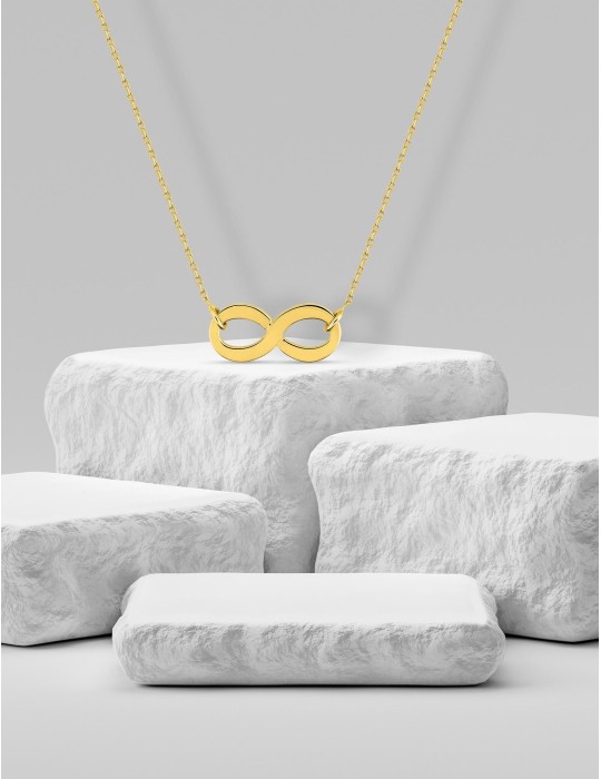 Collier or jaune infini 18K
