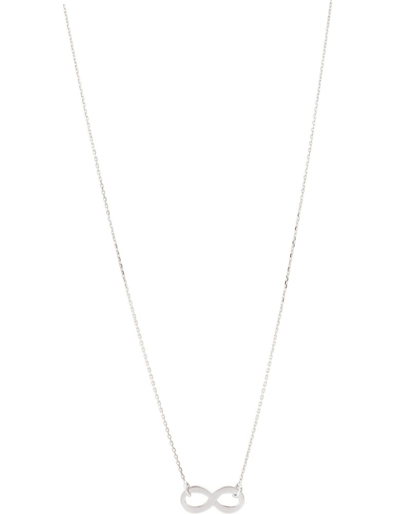Collier or blanc infini 18K