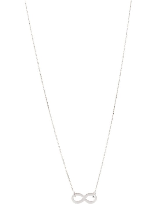 Collier or blanc infini 18K