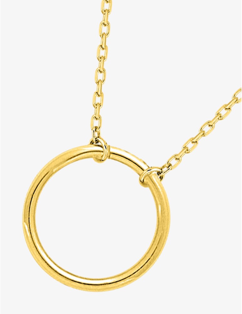 Collier or jaune cercle 18K