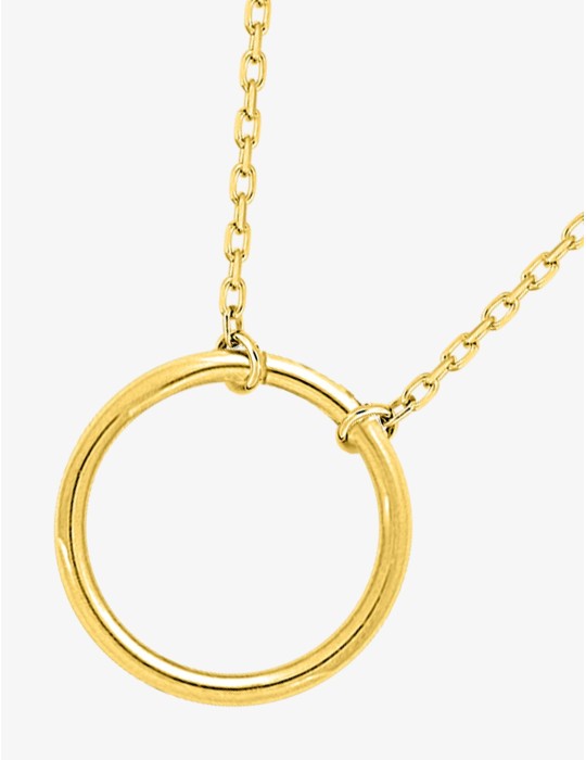 Collier or jaune cercle 18K