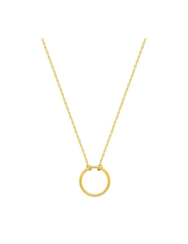 Collier or jaune cercle 18K