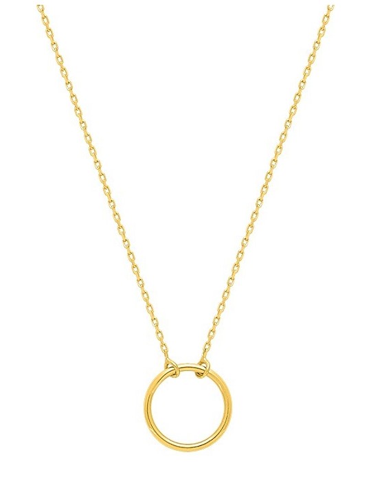 Collier or jaune cercle 18K