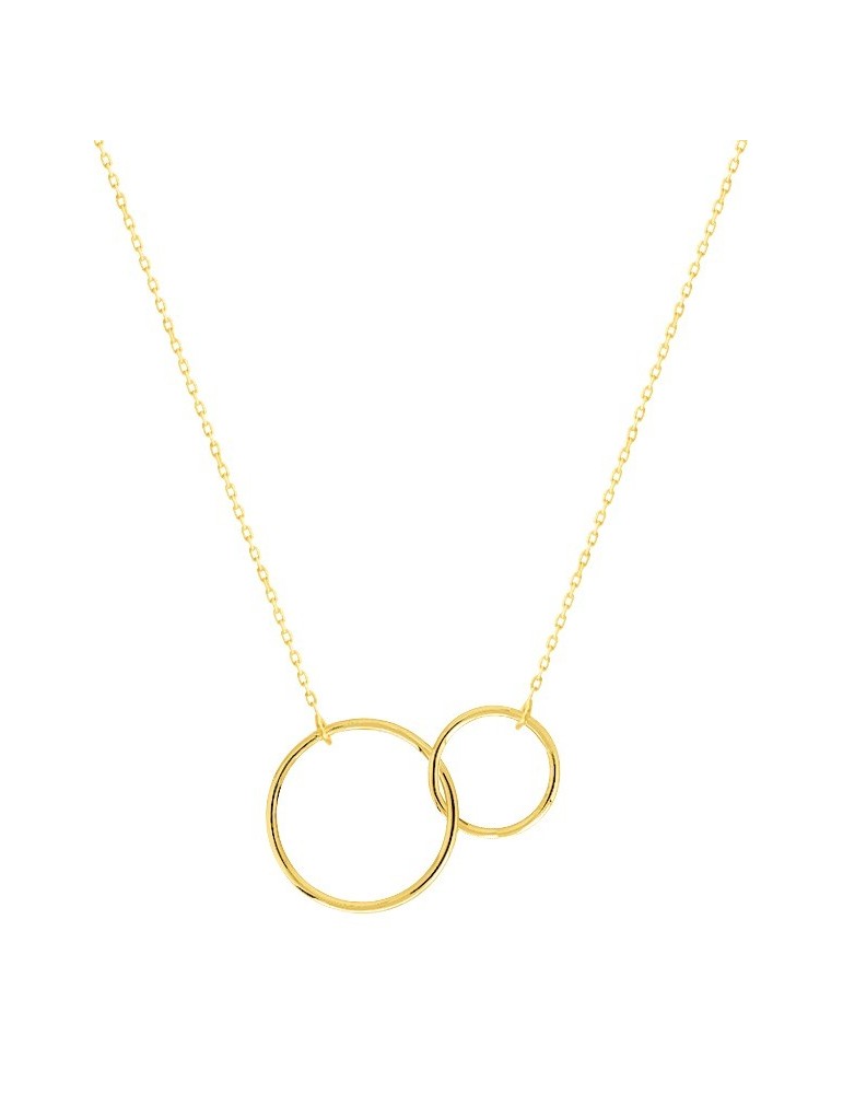 Collier or jaune cercle 18K