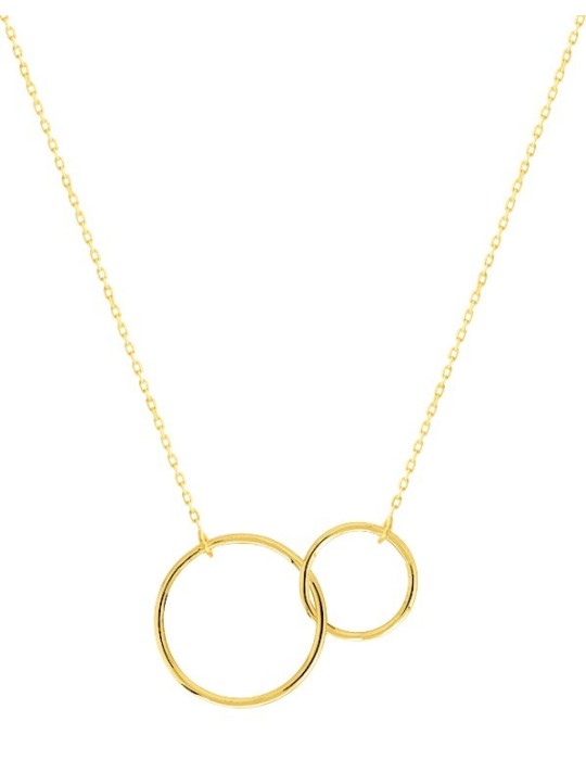 Collier or jaune cercle 18K