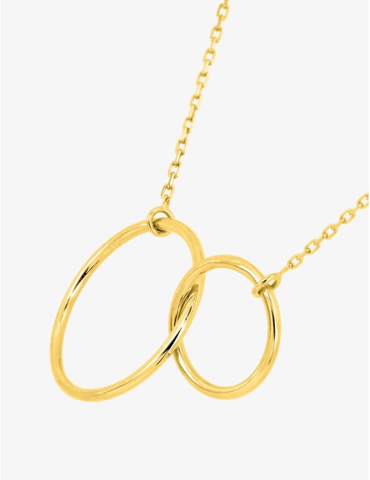Collier or jaune cercle 18K