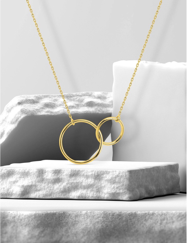 Collier or jaune cercle 18K
