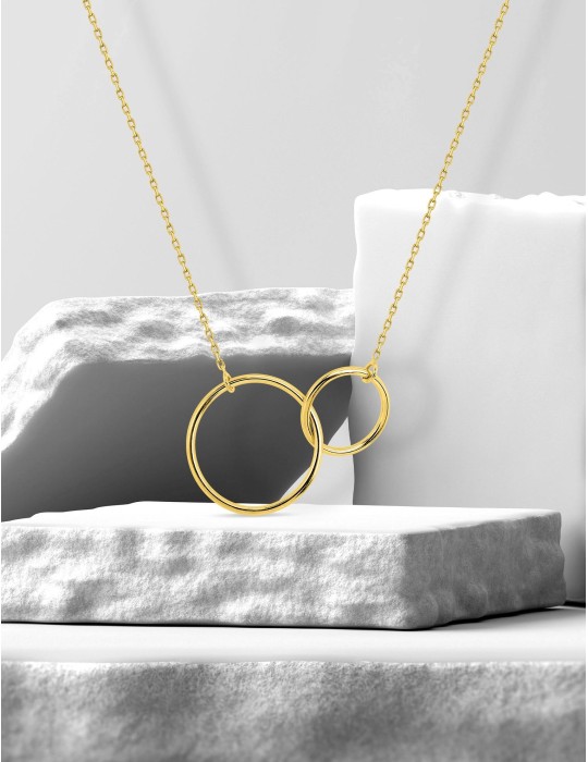 Collier or jaune cercle 18K