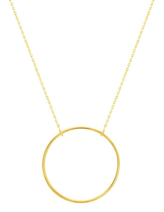 Collier or jaune cercle 18K