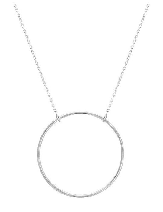 Collier or blanc cercle 18K Collier or blanc cercle 18K