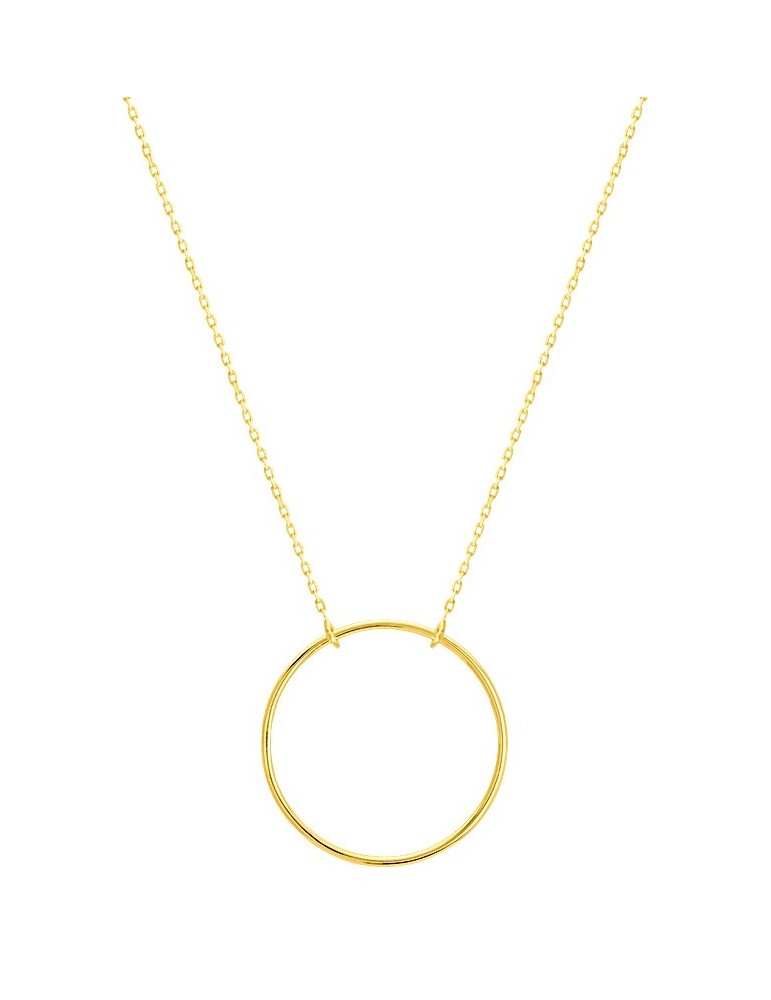 Collier or jaune cercle 18K