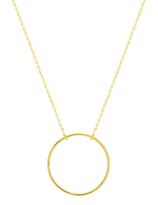Collier or jaune cercle 18K