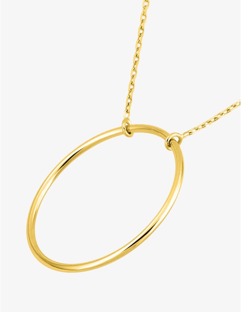 Collier or jaune cercle 18K