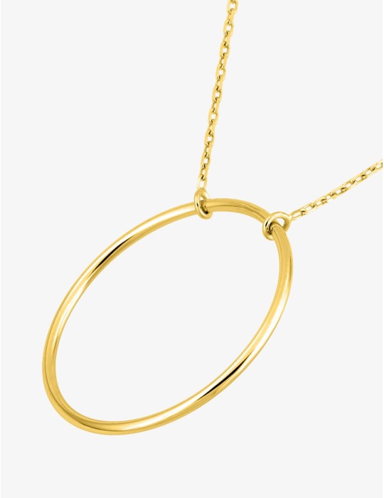 Collier or jaune cercle 18K