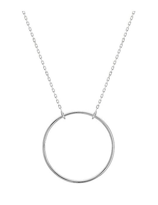 Collier or blanc cercle 18K Collier or blanc cercle 18K