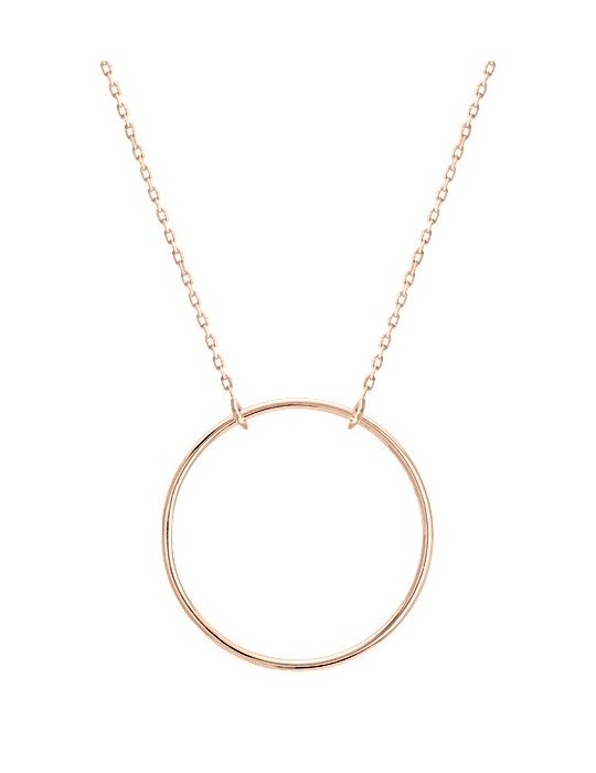 Collier or rose cercle 18K Collier or rose cercle 18K