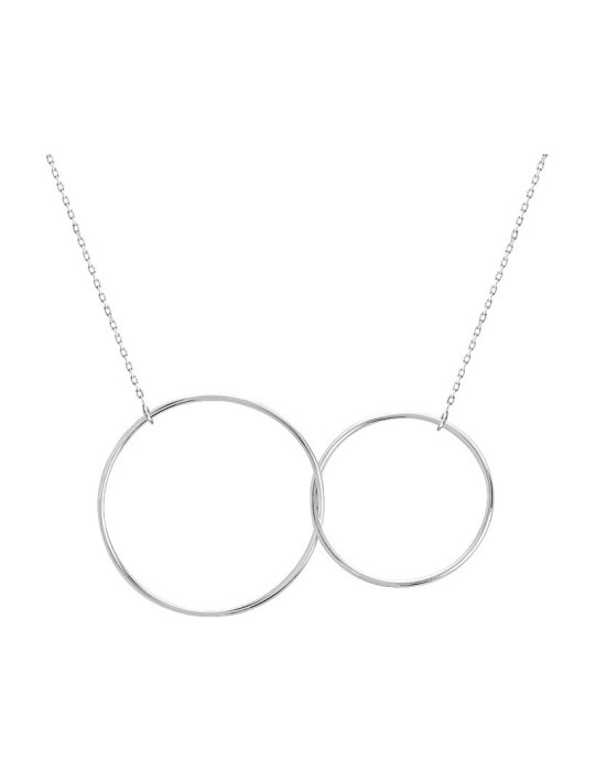Collier or blanc cercle 18K Collier or blanc cercle 18K