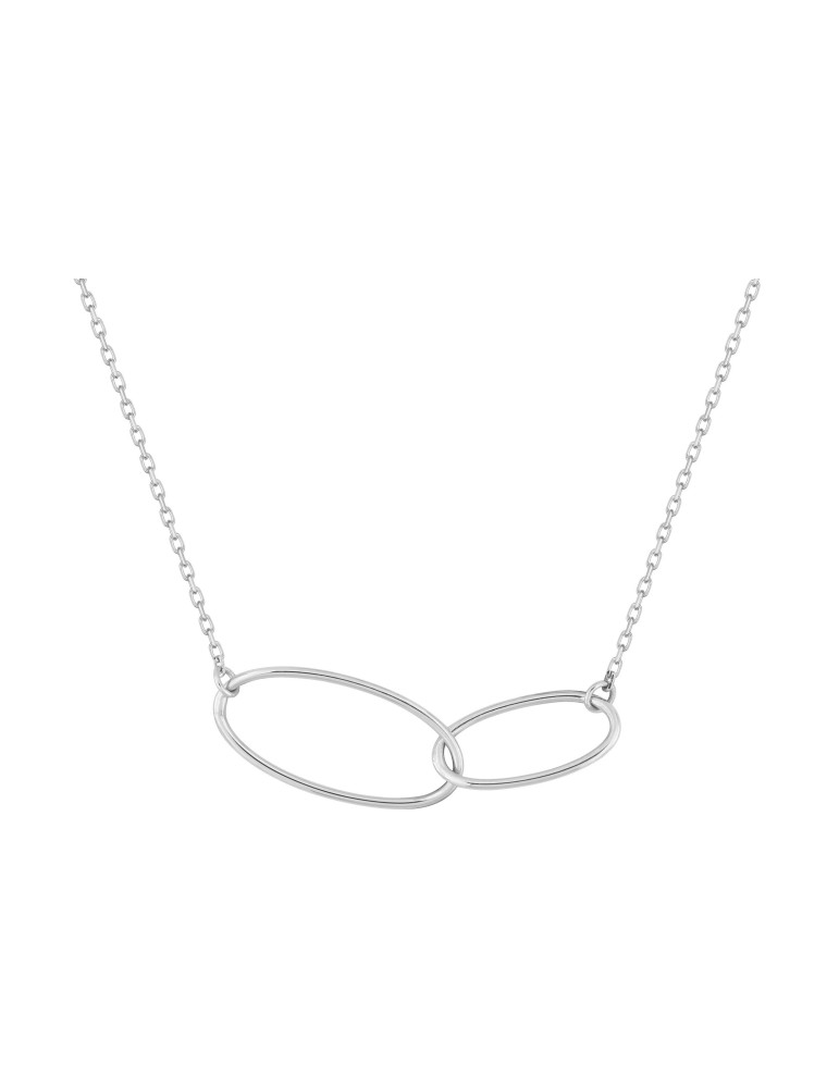 Collier or blanc anneaux 18K Collier or blanc anneaux 18K
