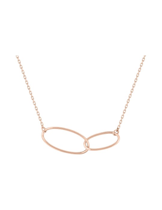 Collier or rose anneaux 18K Collier or rose anneaux 18K