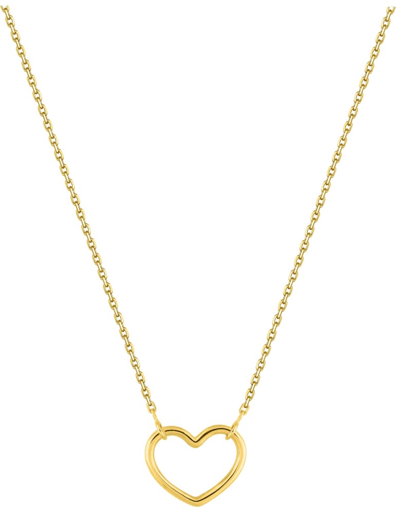 Collier or jaune coeur 18K