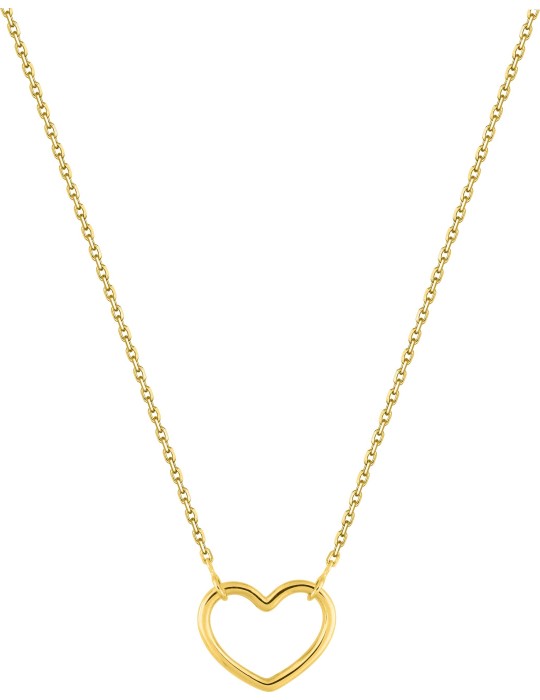 Collier or jaune coeur 18K
