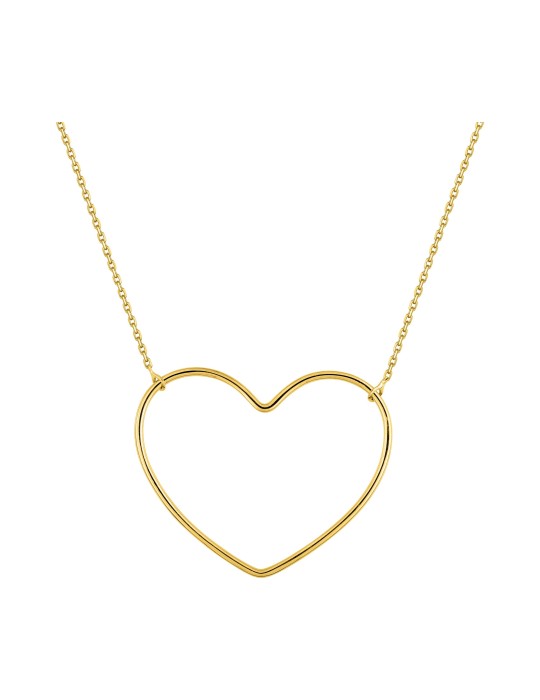 Collier or jaune coeur 18K Collier or jaune coeur 18K