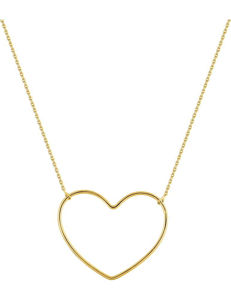 Collier or jaune coeur 18K