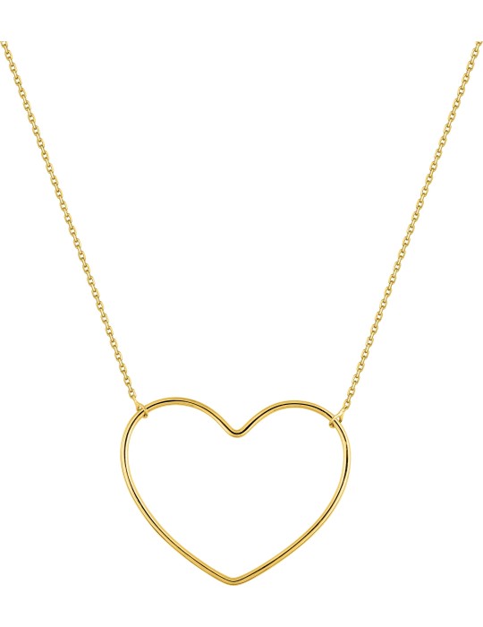 Collier or jaune coeur 18K
