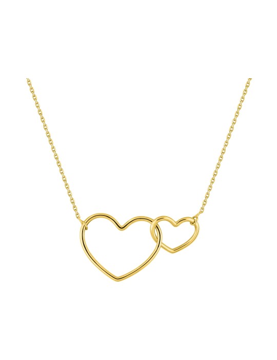Collier or jaune coeur entrelacés 18K Collier or jaune coeur entrelacés 18K