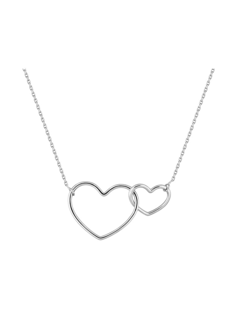 Collier or blanc coeur entrelacés 18K Collier or blanc coeur entrelacés 18K